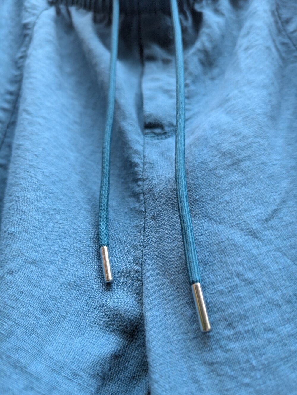 Plus Size Athleta Linen Wide Leg Pants | Size 24 | Turquoise | Drawstring - Picture 4 of 12